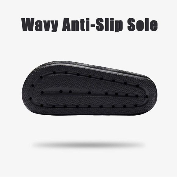 New - Slides slippers 7.5-8 Women’s/6.5-7 Men in Black - Picture 7 of 11